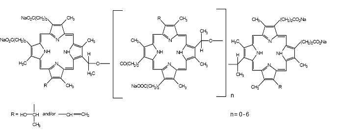 PHOTOFRIN (porfimer sodium)  Structural Formula Illustration