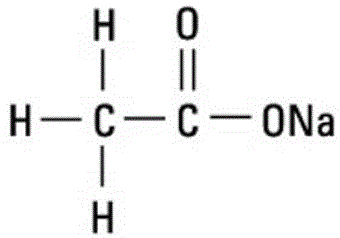 Sodium acetate - Structural Formula Illustration