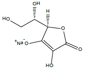 Sodium ascorbate - Structural Formula Illustration