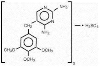 Trimethoprim sulfate - Structural Formula Illustration