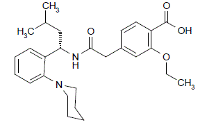 PRANDIN® (repaglinide) Structural Formula Illustration