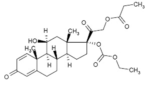 DERMATOP® (prednicarbate) Structural Formula Illustration