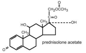 Prednisolone Acetate Structural Formula Illustration