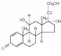 Prednisolone  Structural Formula Illustration