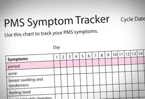 To figure out whether you have PMS, record your symptoms on a tracking form like this one.