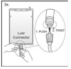 connect the male luer lock - Illustration