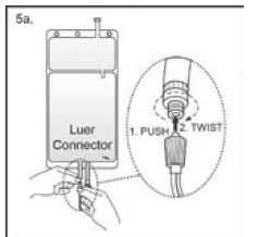 Connect the male luer lock - Illustration