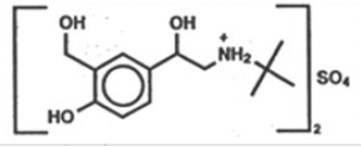 ProAir HFA (albuterol sulfate) Structural Formula Illustration