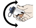 Gently and slowly shake the mixing bottle back and forth for at least 20 seconds to mix the water with the powder. - Illustration