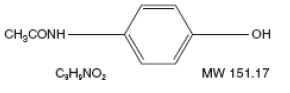 Acetaminophen Structural Formula Illustration