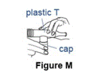 Connect the plastic T to the nebulizer cap - -Illustration