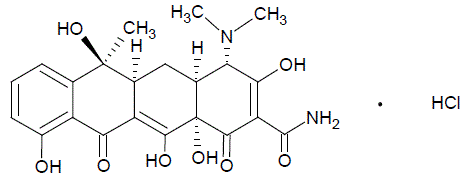 Tetracycline hydrochloride - Structural Formula Illustration