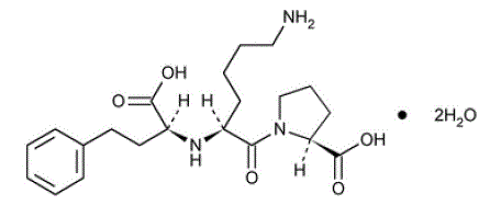 QBRELIS (lisinopril) - Structural Formula Illustration