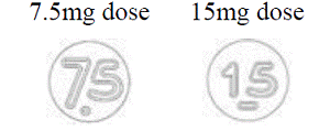 7.5mg dose 15mg dose - Illustration