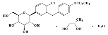 Dapagliflozin Structural Formula  - Illustration