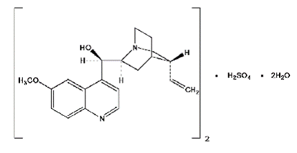 QUALAQUIN® (quinine sulfate) Structural Formula Illustration