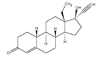 Levonorgestrel - Structural Formula Illustration