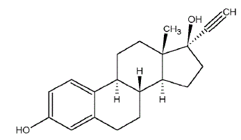 Ethinyl estradiol - Structural Formula Illustration