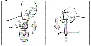 Clean the oral dosing dispenser after
each use - Illustration