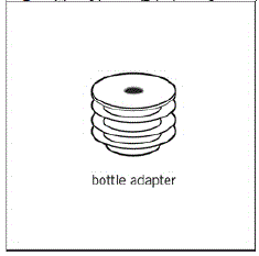 If bottle adapter has not been inserted by the pharmacist into the bottle - Illustration