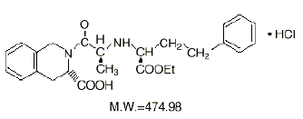 Accupril® (quinapril hydrochloride) Structural Formula Illustration