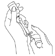 Withdraw the correct dose of medicine - Illustration