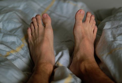 It often starts in the feet, with pain that stabs, burns, or itches.