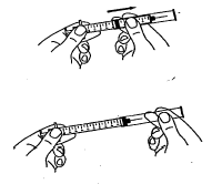 Pull over the exposed needle - Illustration