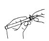 Now screw the needle onto the INTRON A multidose pen - Illustration