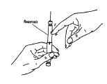 Tap the reservoir with your finger - Illustration