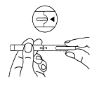 After each complete turn make sure that the triangle is opposite the dosage indicator - Illustration