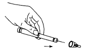 Carefully replace the outer needle cap - Illustration