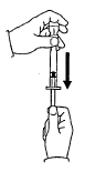 Pull back on plunger slowly - Illustration
