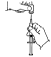 Remove the needle from the vial - Illustration