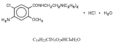 REGLAN Injection 
  (metoclopramide) Structural Formula Illustration