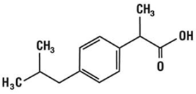 Ibuprofen - Structural Formula Illustration