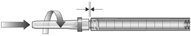 Improper assembly may cause leakage or needle disconnection. - Illustration