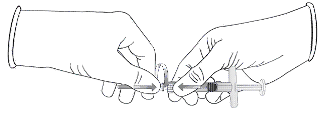 Assembly Of 30 G Needle To Syringe -  Illustration