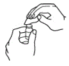 Wipe the top of the grey rubber stopper with an alcohol wipe - Illustration