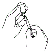 Slowly pull back on the plunger to fill the syringe with RETACRIT liquid - Illustration