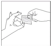 Tap the packet of REYATAZ oral powder to
settle the contents to the bottom of the packet - Illustration