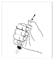 Check that the plunger is completely pushed into barrel of the syringe - Illustration