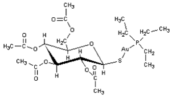 RIDAURA® (auranofin) Structural Formula Illustration