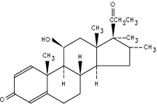 VEXOL (rimexolone) structural formula illustration