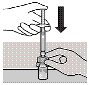 Do not hold syringe by the glass barrel during assembly - Illustration