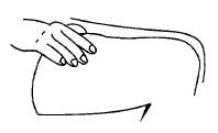 Pinch an area of skin firmly between your thumb and forefinger - illustration