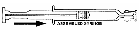 Assembled syringe - illustration