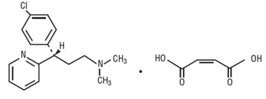 RYCLORA™ (dexchlorpheniramine maleate) Structural Formula Illustration