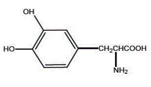 Levodopa - Structural Formula Illustration