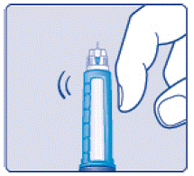 Pull off the inner needle cap and throw it away - Illustration